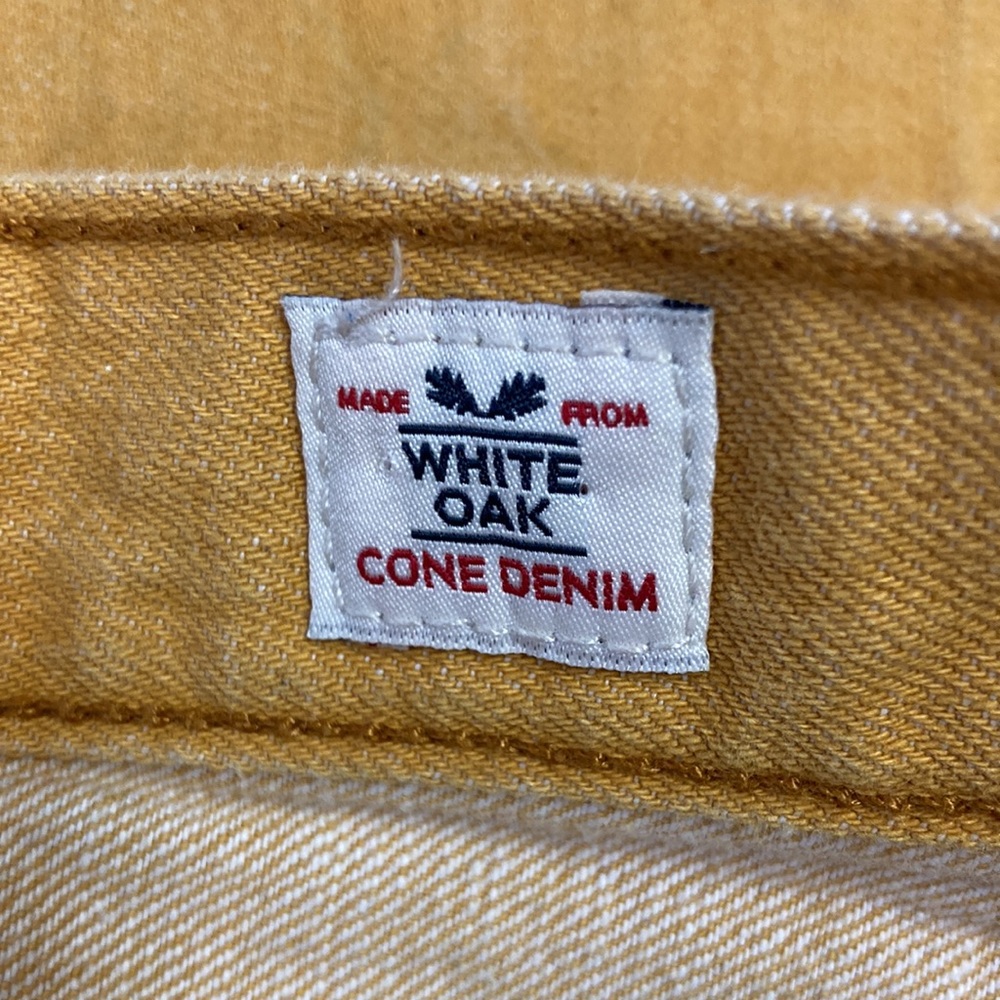 🎉HP🎉Levi Strauss Co. 501 Mustard Colored Jeans Made From White Oak Cone Denim - Picture 5 of 9